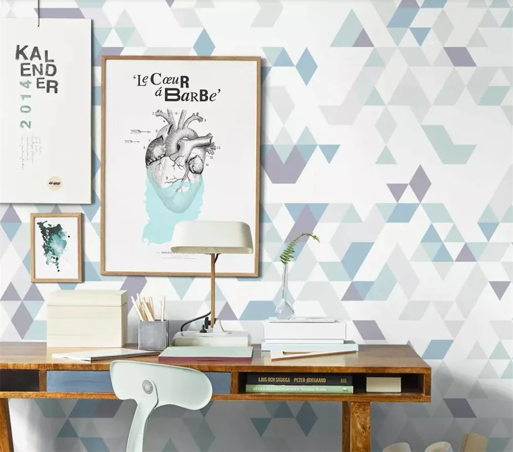 

beibehang Custom wallpaper 3d photo mural simple geometric background wall living room bedroom mural papel de parede wallpaper