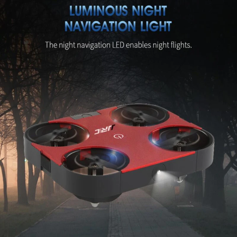 Kids Smart ELectric RC Toy Folding Wings Pocket RC Drone 2.4G LED Light One Key Return Take-off Wireless Control Mini Helicopter