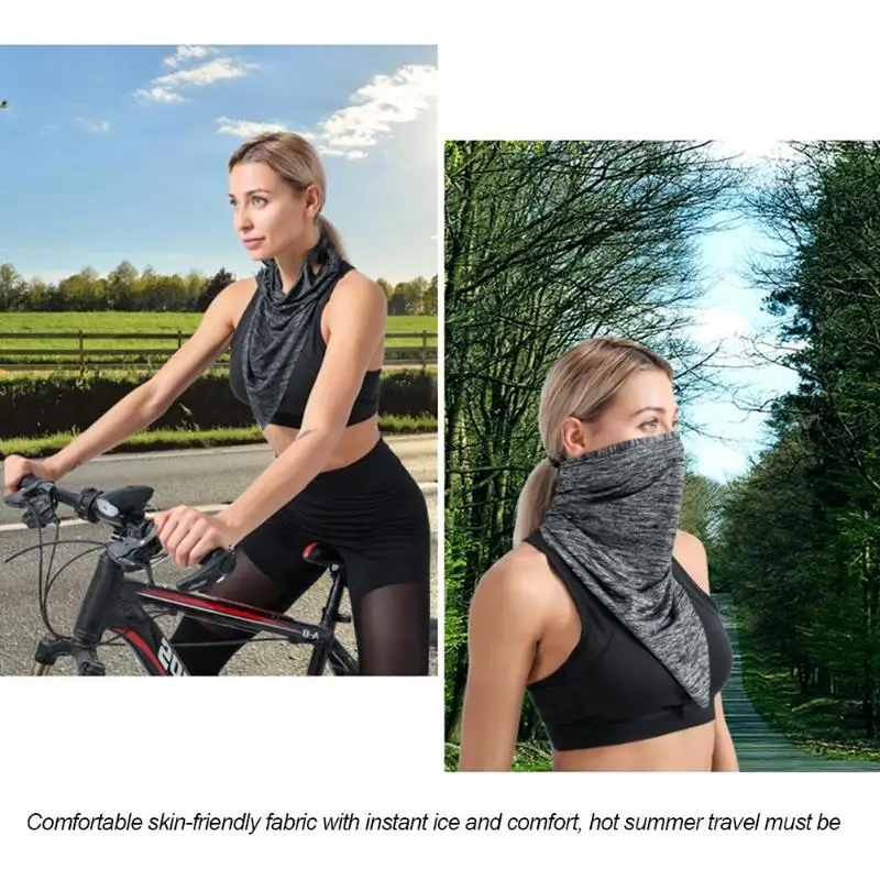 

Outdoor Cycling Half Face Mask Cool Ice Fabric Summer Bicycle Fave Cover Neck Scarf Facemask Sport Exercise Mask