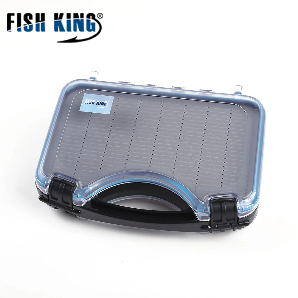 

FISH KING Fishing Accessories Fly Box Fly Fishing Lure Artificial Bait Tools Box Double Side Waterproof Plastic pesca
