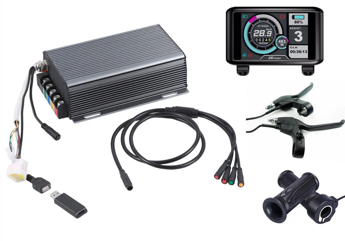 Discount TFT display system 48V-72v 100A electric bike controller sine wave system Bluetooth sabvoton controller 0