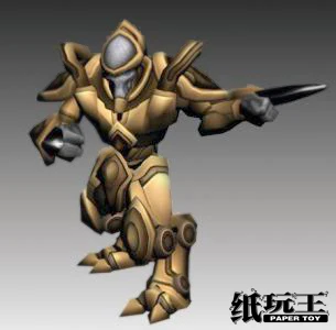 

3D Paper Model Star Protoss Zealot DIY Handmade Toy