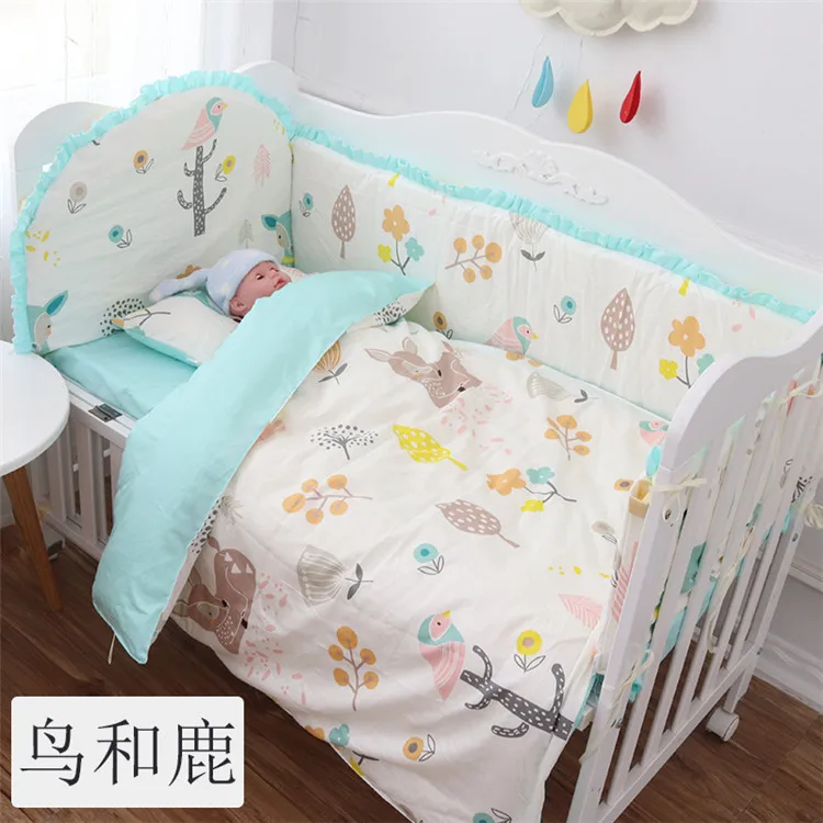 Детские кроватки Постельное белье для девочки для маленьких мальчиков Постельное белье Мягкий хлопок новорожденных детскую кроватку