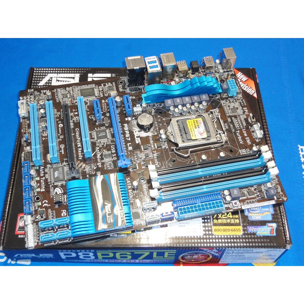 LGA 1155 для ASUS P8P67 LE Оригинальное ASUS P8 P67 32nm материнская плата по стандарту ATX DDR3 USB3.0 32 Гб компьютер P8P67LE P8P67-LE плата Б/у