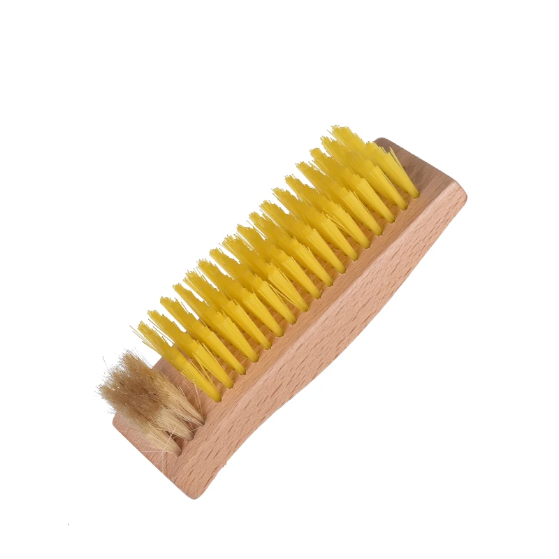 

YOULU Pig Hair Brush Shoes Brush Shoes Wood Brush Brush Hair Flip Shoes Cleaning Brush Shoe Brush Assembly