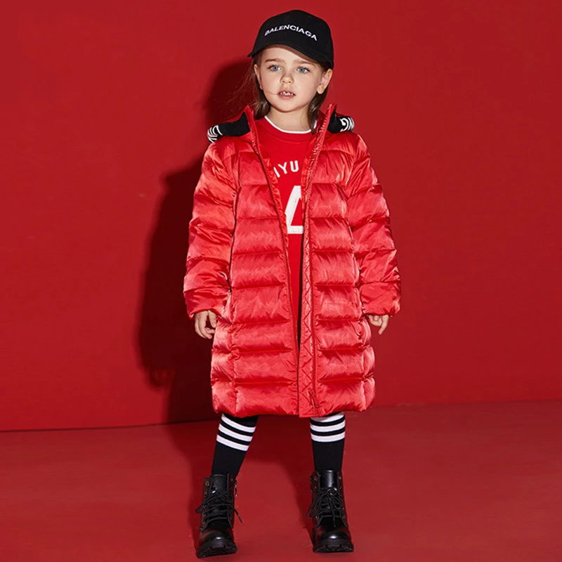 

2017 Cute Baby Girls Winter Clothes Kid's Down Jacket Thick Warm Clothing Fashion Boutique Coat for Sisters Age2345678 Years old