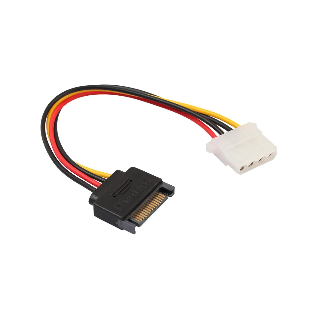 Высококачественный адаптер SATA 15 PIN Male Power подходит для Molex IDE 4 Female Drive Adapter Line Прямая