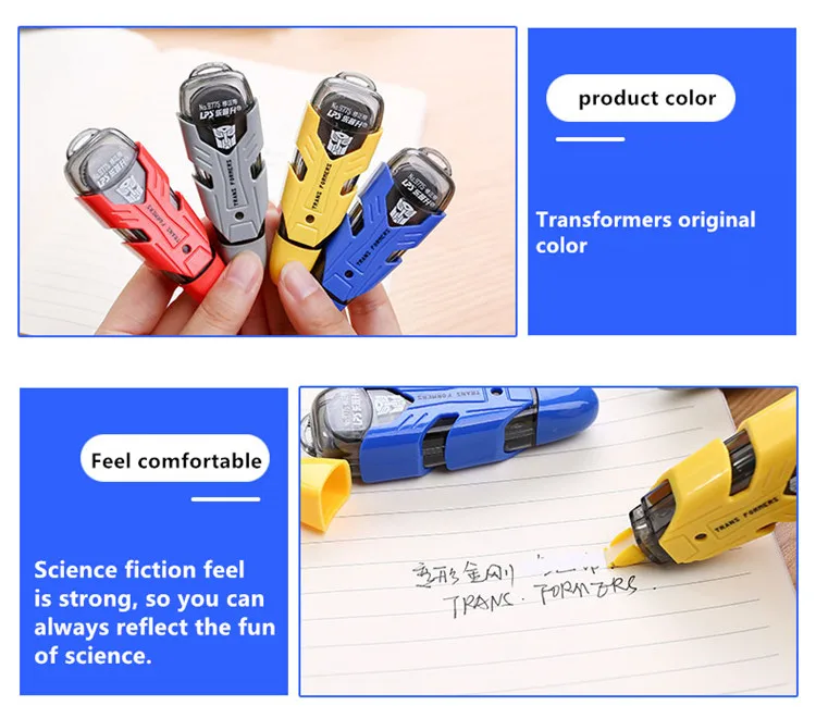 Научная фантастика красочные трансформаторы коррекционная лента wide-5mm length-4M школьные канцелярские принадлежности для детей