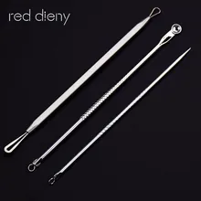 3 шт. удаление акне инструмент для удаления ухода за кожей лица чёрные точки пятно для удаления прыщей экстракт косточек иглы