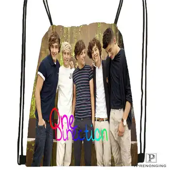 

Custom one direction@01- Drawstring Backpack Bag Cute Daypack Kids Satchel (Black Back) 31x40cm#180611-01-39