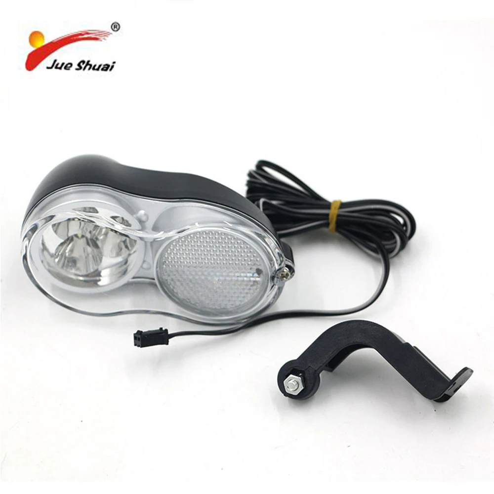 Jueshuai 36V Electric Bike Headlight Bicycle Front Light 200cm Wire