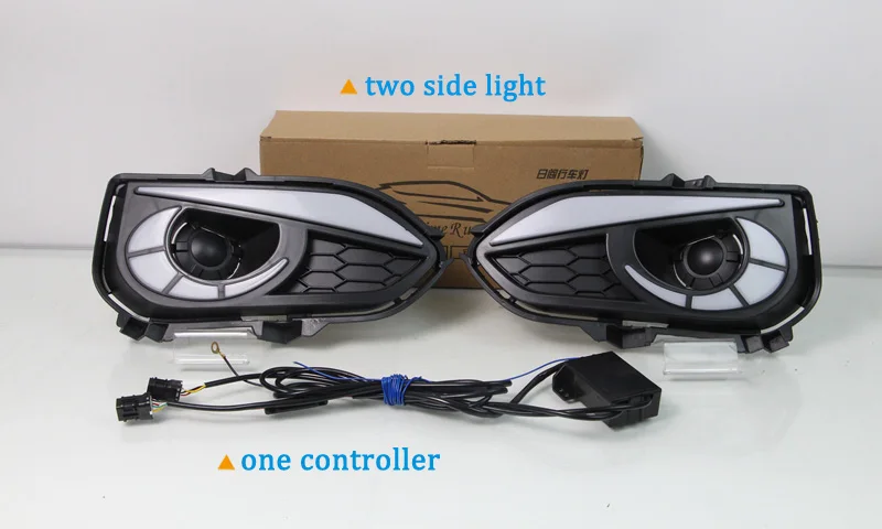 SNCN 2 шт. светодиодный светильник дневного света для Honda Fit Jazz автомобильные аксессуары водонепроницаемый 12 В DRL светодиодный противотуманный фонарь украшение