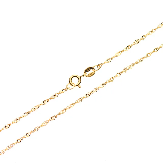 Us 6 99 Sterling Silver Twisted Singapore Chain Necklace 18 Karat Gold Over Fashion Jewelry Women Accessories 1mm Wide 16 30 Long In Sterling Silver Twisted Singapore Chain Necklace 18 Karat Gold Over Fashion Jewelry Women Accessories