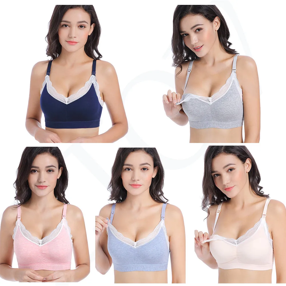 ZTOV Lace Maternity Bra Nursing Bras For Feeding Clothes for Pregnant Cotton Pregnancy Breastfeeding Underwear Bra Sleep bra