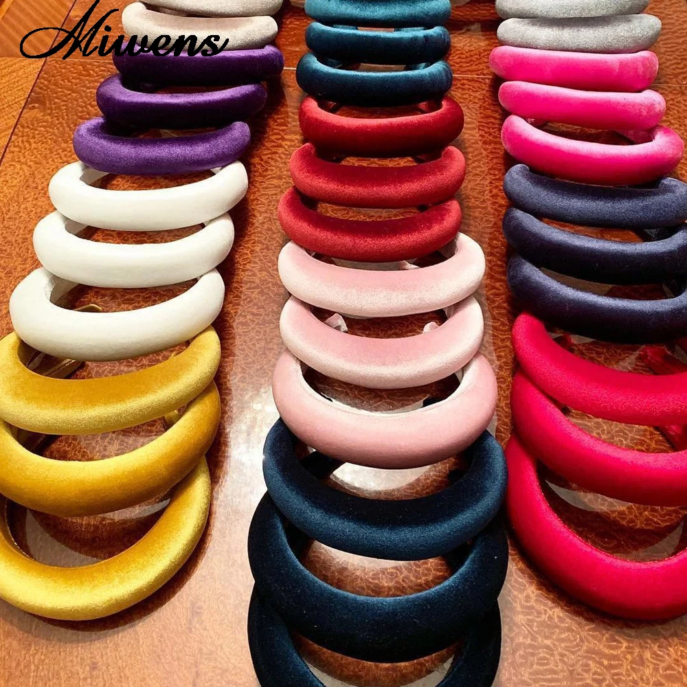 

Miwens 2019 New Colorful Velvet Headbands For Women Bridal Wide Head Bands Headwear Hairbands Charm Bohemia Party Jewelry A886