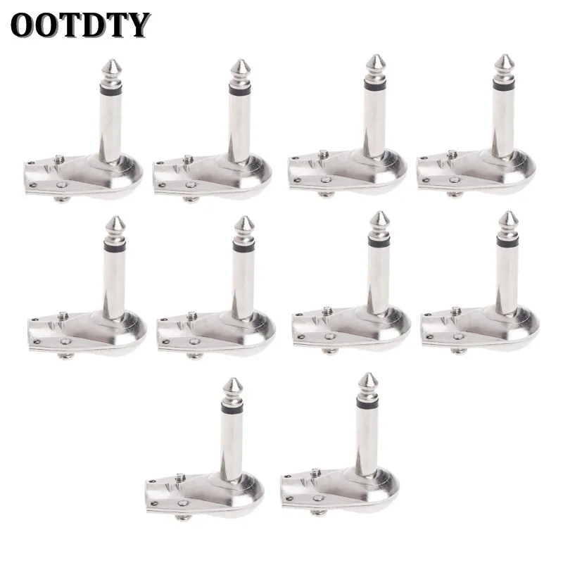 OOTDTY 10 шт. 1/4 дюйма 6 35 мм моно динамик прямоугольный гитарный разъем connector | Соединители -32860055905