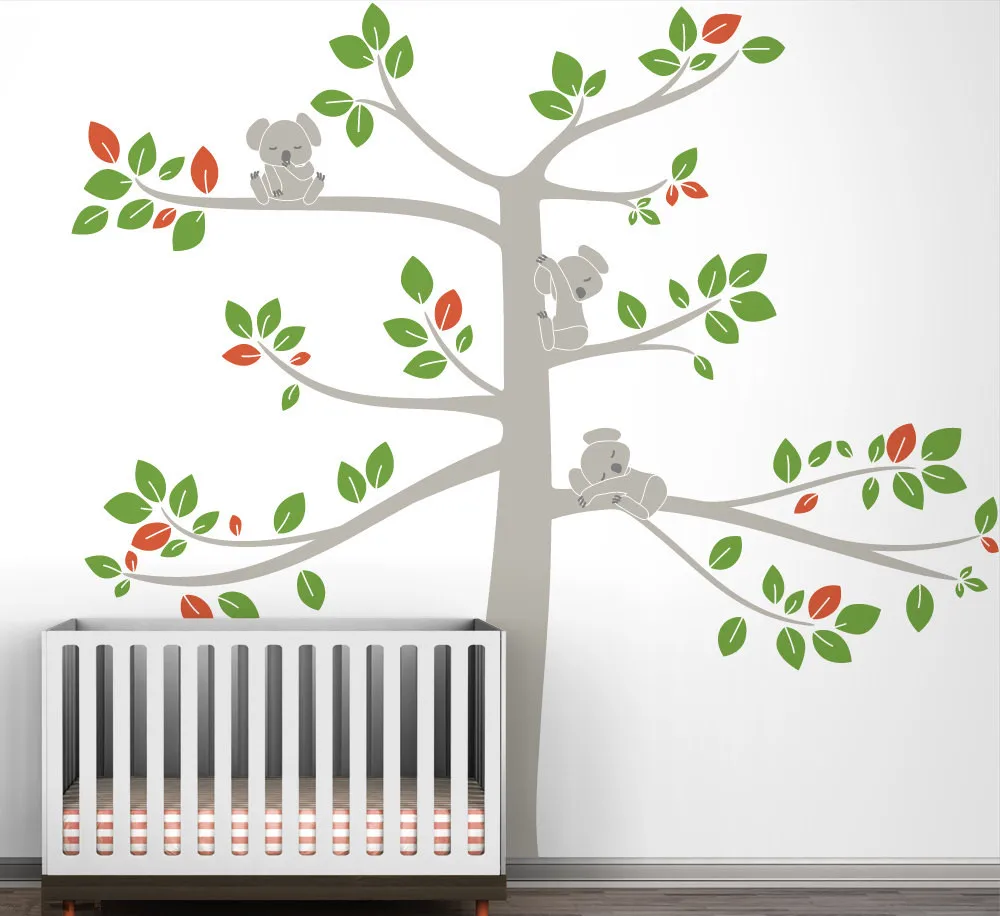 

Extraa Large Baby Room Koala Tree Home Decor Wall DIY Nursery Bedroom Wall Sticker Large Koala Tree Branch Decal Mural NY-198