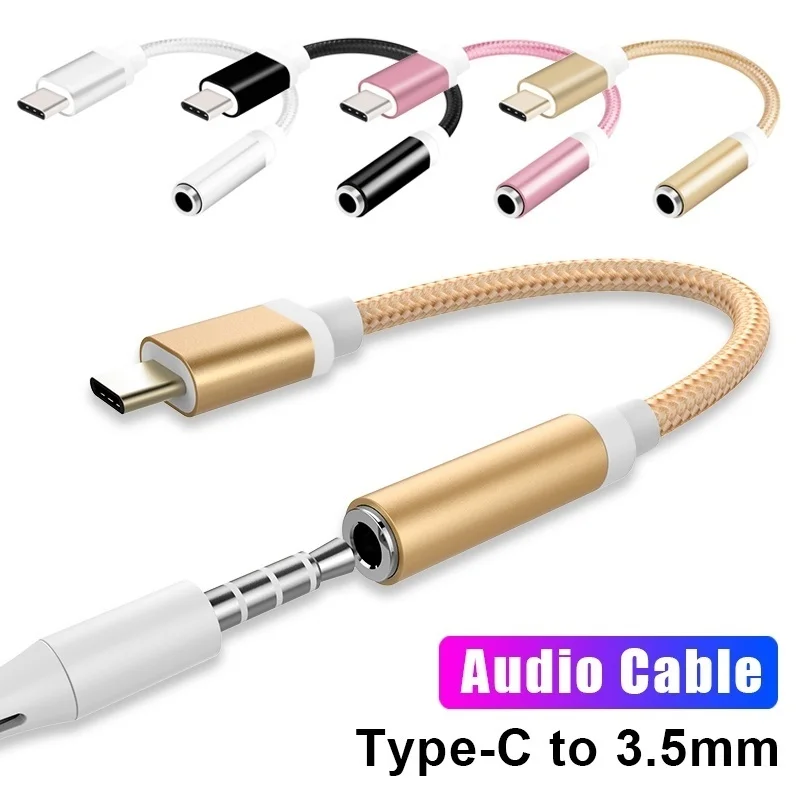 

Type-C To 3.5mm Aux Adapter Cable For Samsung S10 e S9 S8 Plus Note 9 8 Adaptateur For Huawei P30 Pro Headphone Audio Adaptador