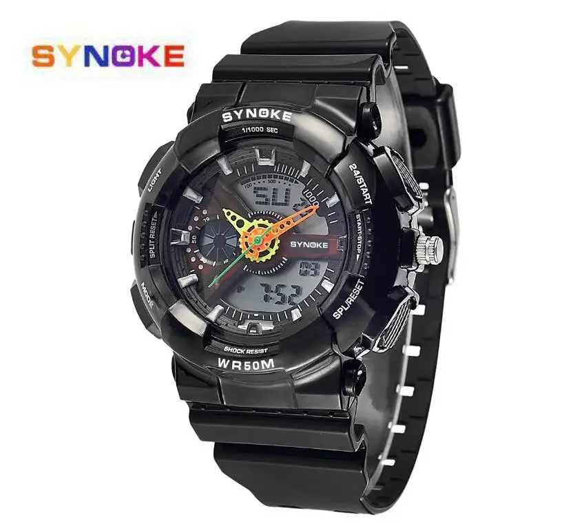 

2017 New SYNOKE Rubber Digital Led Wristwatch Watch for Children relogio reloj hombre erkek kol saati mens watches clock