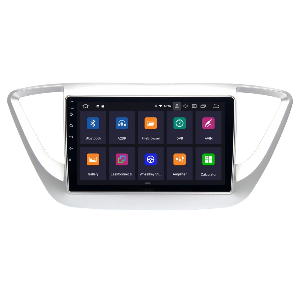 Top For Hyundai Verna Solaris 2017 Android 9.0 2G+16G Quad Core Autoradio Car Radio Stereo GPS Navigation Multimedia Player NO DVD 1