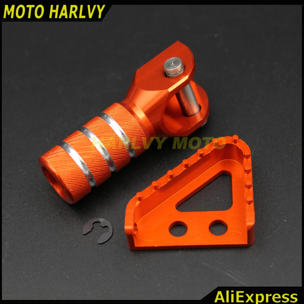 One Set Gear Shifter Lever Tip & Billet Rear Brake Pedal Step Tips For