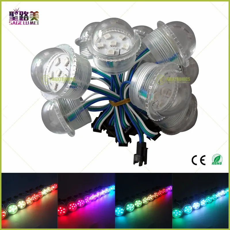 Wholesale-20pcs-WS2811-DC12V-36mm-6-LEDs-Transparent-Cover-SMD-5050-rgb-pixels-LED-Module-String