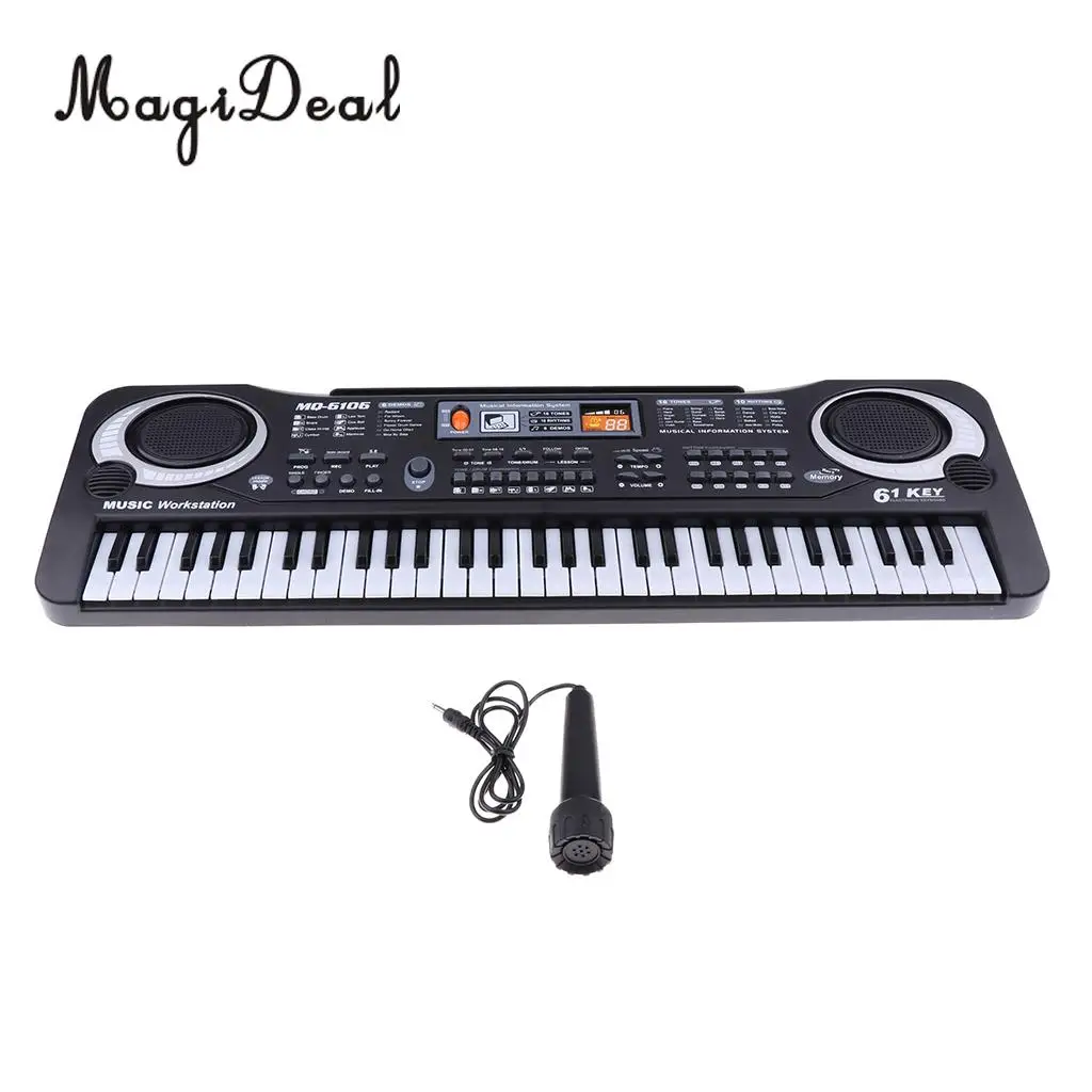 61 Keys Digital Music Electronic Keyboard Electric Piano Organ /& Microphone Set