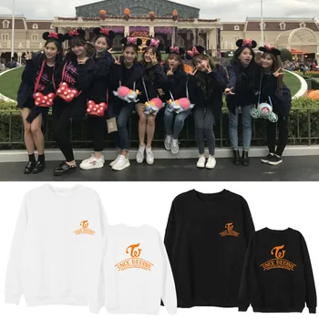 

Twice Sweater With The Same Paragraph Around The Tide Students Loose Bf Ulzzang Head Round Neck Lovers Dropshipping