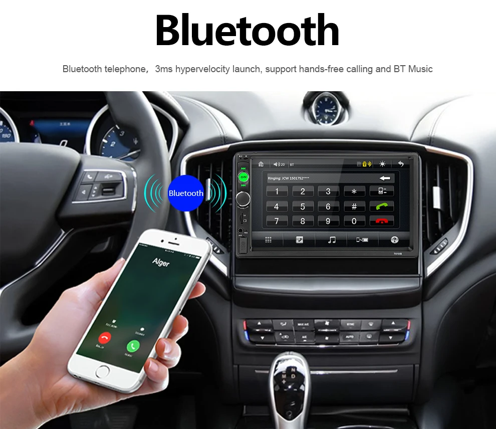  2 din Car Radio Mirror link Android 9 Autoradio Multimedia Player 7'' HD Touch Screen Bluetooth USB
