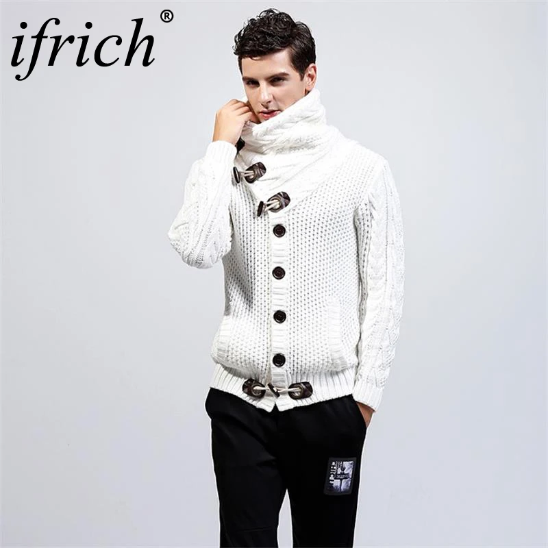 

Autumn Winter Fashion Casual Cardigan Sweater Coat Men Loose Fit Warm Knitting Clothes Man Sweater Coats Men Knit Cardigan 2018