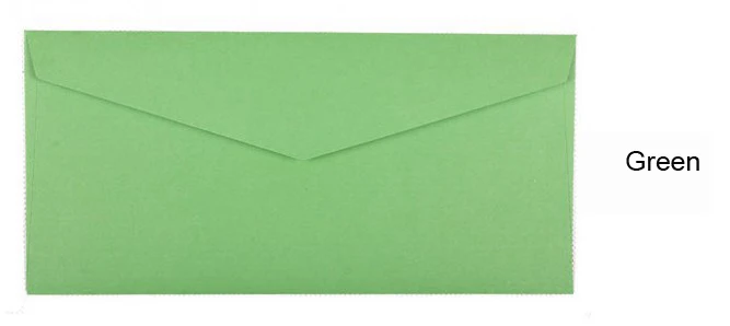Цветные конверты 11 цветной бумажный конверт, банковская карта/Членский конверт 100 шт/партия - Цвет: Зеленый
