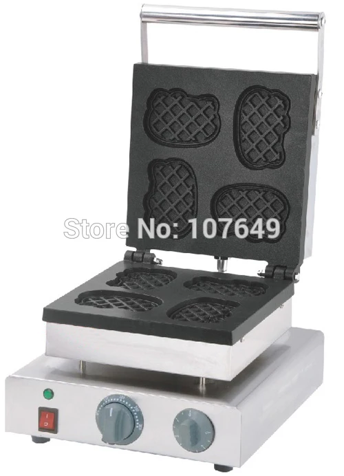 Hot Sale 110v 220V Commercial Use Electric Cat Waffle Maker Iron