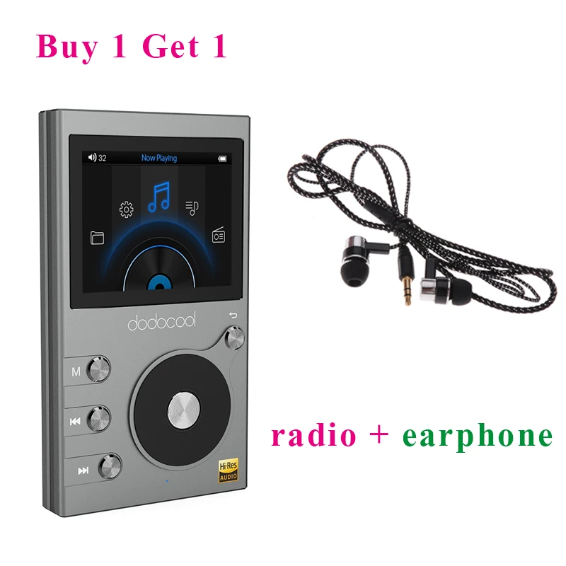 

dodocool MP3 Player 8GB High Resolution Audio Digital Lossless Sound Hi-Fi Music Player Voice Recorder FM Radio #XJ3