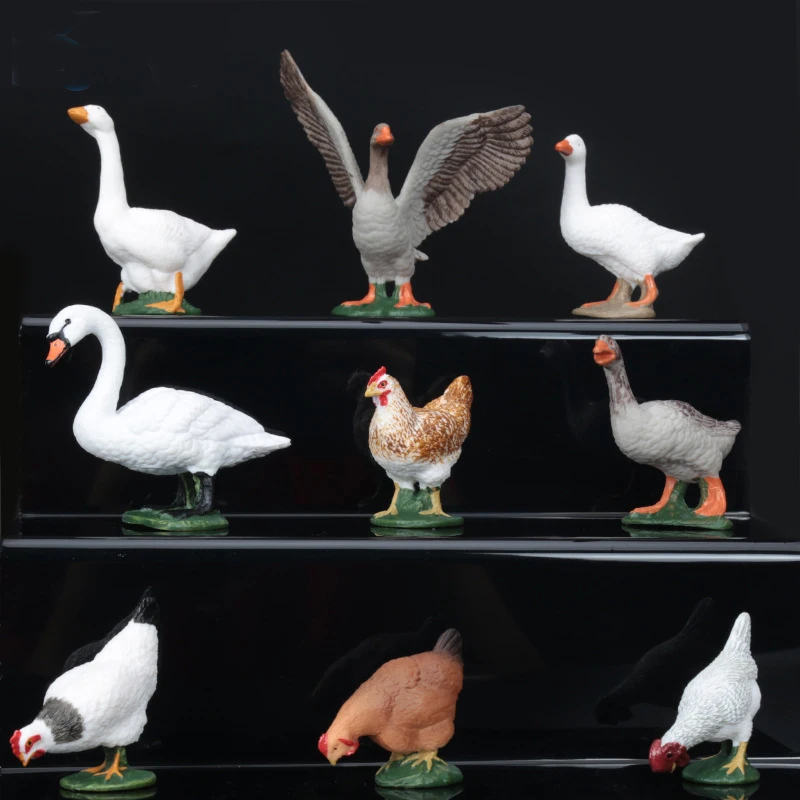 

Simulated Animal Poultry Model Solid Emulation Action Figure Learning Educational Kids Toys for Boys Children Purebred Swan