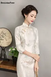 2019 новые красные китайских женщин традиционное платье шелк атласный китайский женский халат пикантный китайский женский халат с цветами