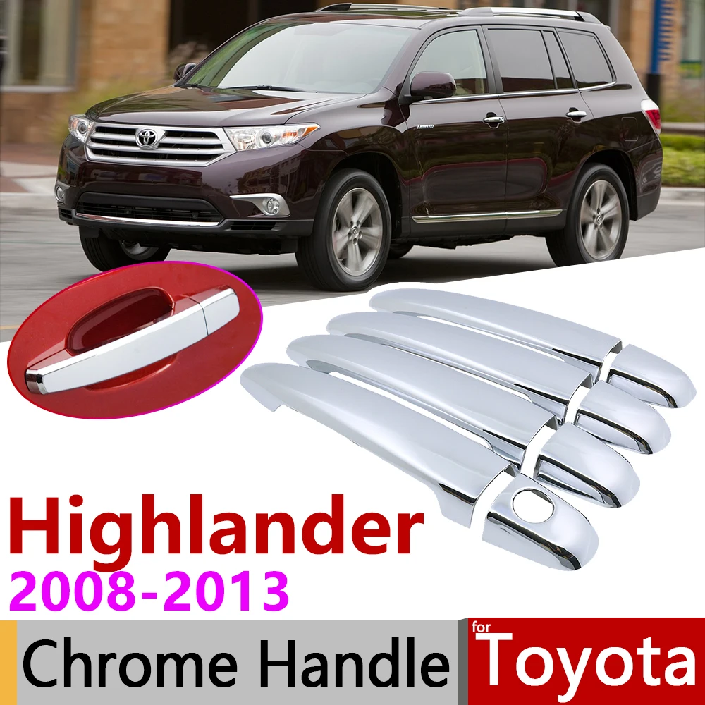 Для Toyota Highlander Kluger XU40 2008 ~ 2013 хромированные дверные ручки крышки наклейки на