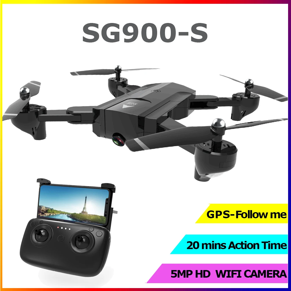 SG900S мини Дрон GPS Дроны с камерой HD 20 минут продолжительное действие RC