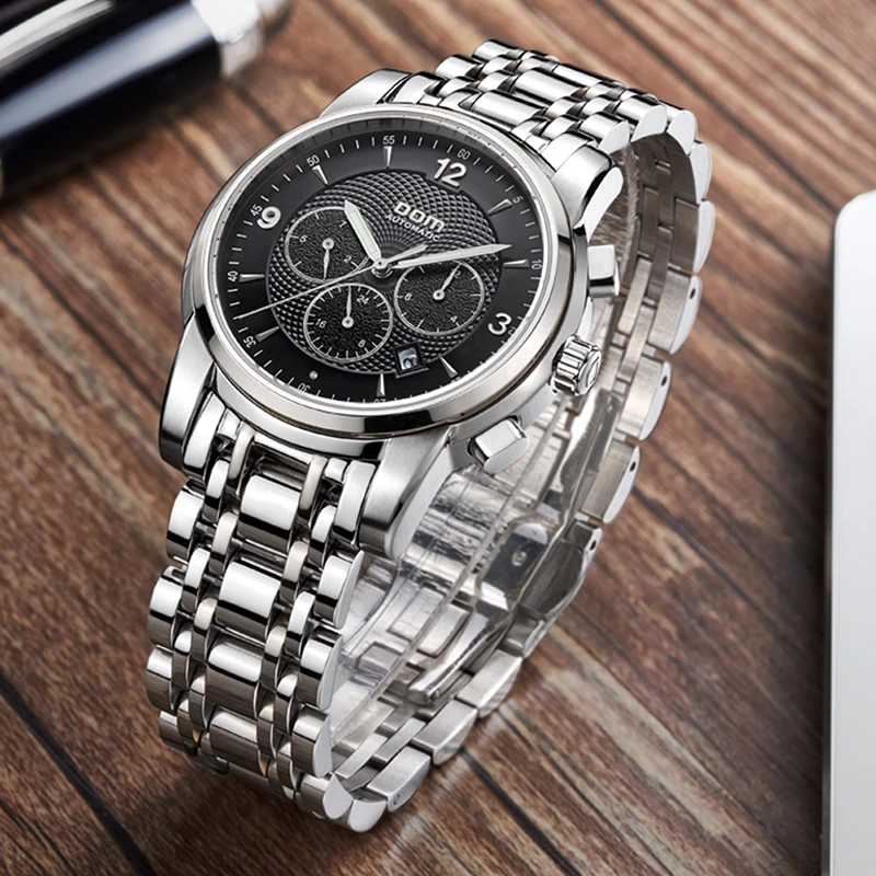 DOM Men's Watch Sports Watch Multi-function Steel Belt Luminous Mechanical Watch Waterproof Male Watches Relogio Masculino DOM Men's Watch Sports Watch Multi-function Steel Belt Luminous Mechanical Watch Waterproof Male Watches Relogio Masculino