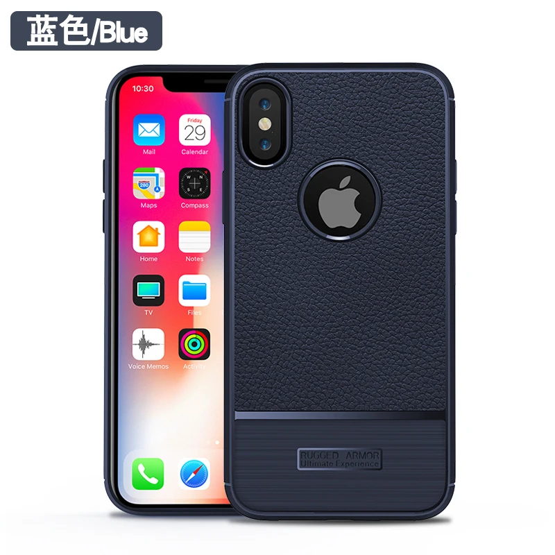 

50pcs/lot Free shipping Litchi Pattern Wire drawing TPU cover for iphone 6 7 8 X XS XR XS Max 6 7 8 plus protective case cover