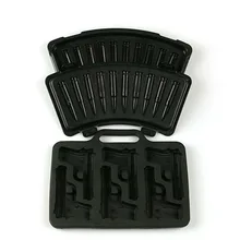 2 шт. DIY Форма для льда Пуля для ружья Форма Силиконовый поднос для Льда Фруктовый кубик для мороженого кухонная барная Питьевая аксессуары