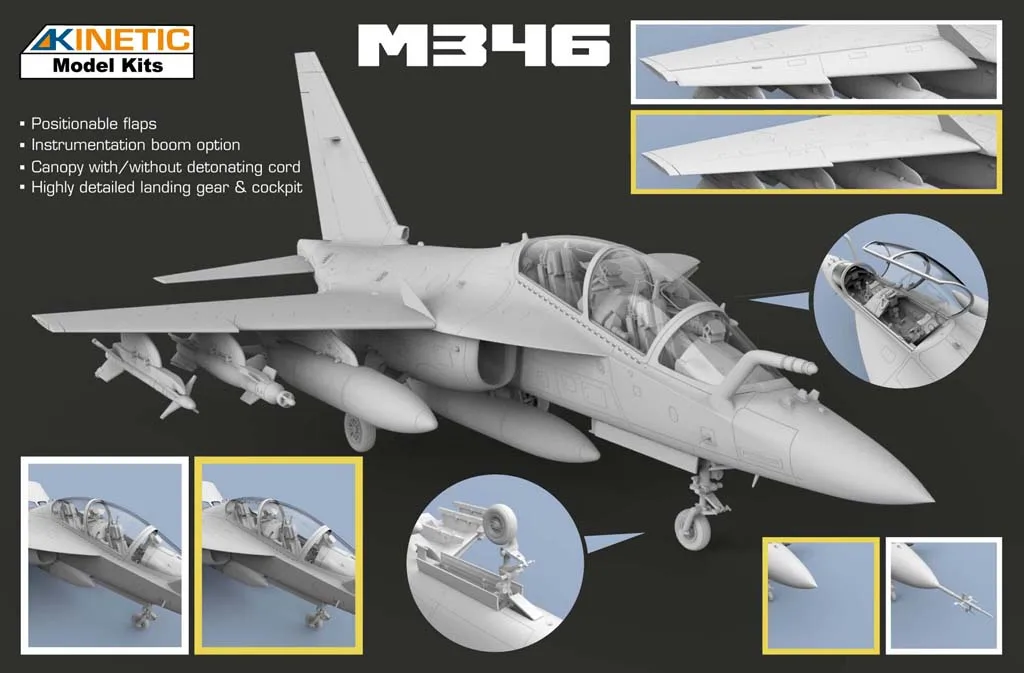 

Kinetic 1/48 M-346 Master Advanced Fighter Trainer Golden Model Kit