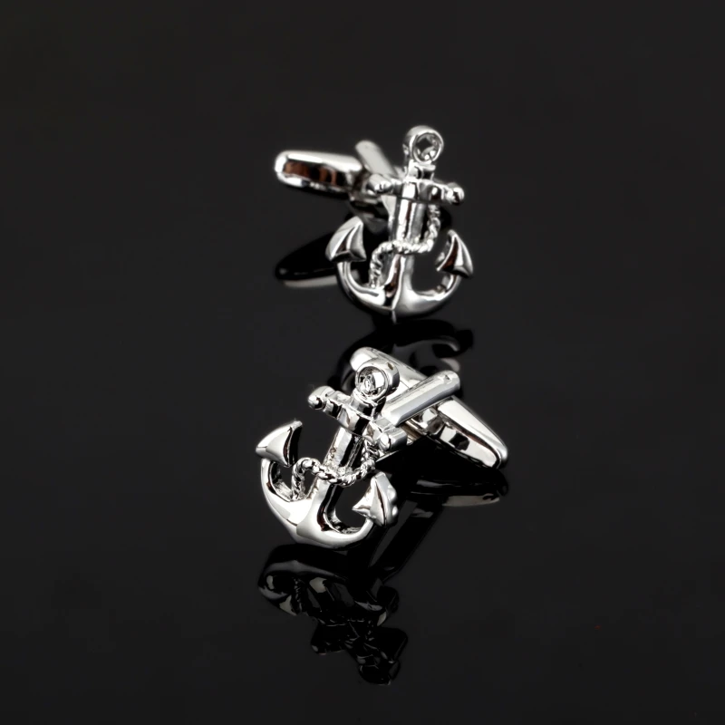XK328 Sea Series Rudder Anchor Pirate Ship Skull Cuff Links Wedding Party Gift Cufflinks For Mens French Suit Shirt Button