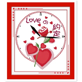 

Rose Promise 11CT 14CT Printed On Canvas Embroidery Cross Set Needlework Home Decoration Chinese Counted Cross Stitch Pattern