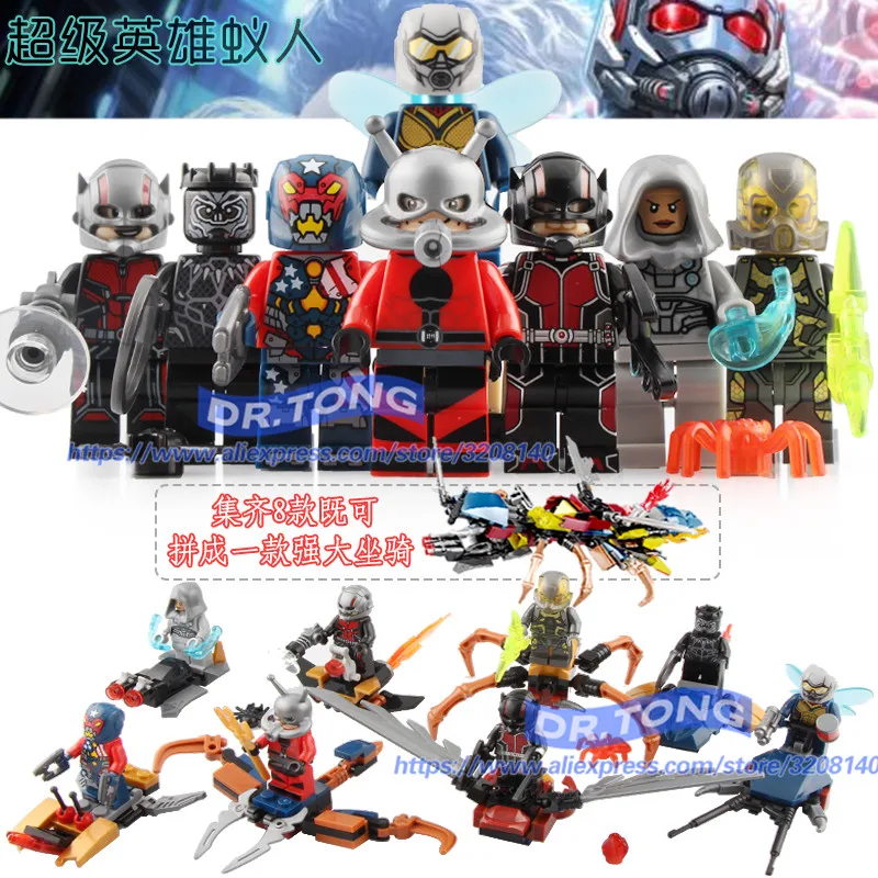 

80pcs/lot Sy1123 Super Hero Antman Wasp Captain America Super Heroes Brick Figures Assemblege Building Blocks Gifts Child Toys