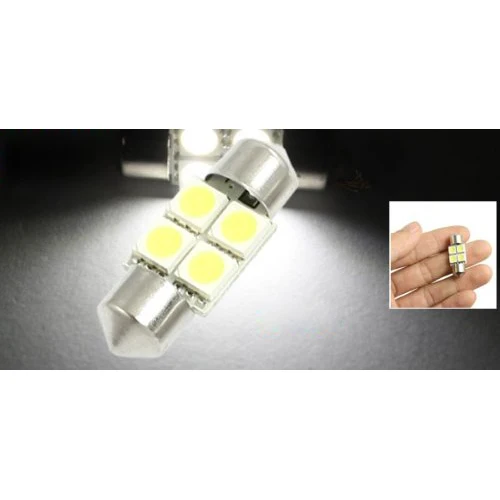 TOYL DC 12V 30mm 4 5050 SMD автомобильный купол фестон светодиодный светильник белый 2 шт