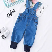 Новинка года, весенний джинсовый комбинезон для мальчиков и девочек, 1 предмет, рост 80-100 см, комбинезон для маленьких мальчиков и девочек, детские весенне-осенние джинсы, jumpbody