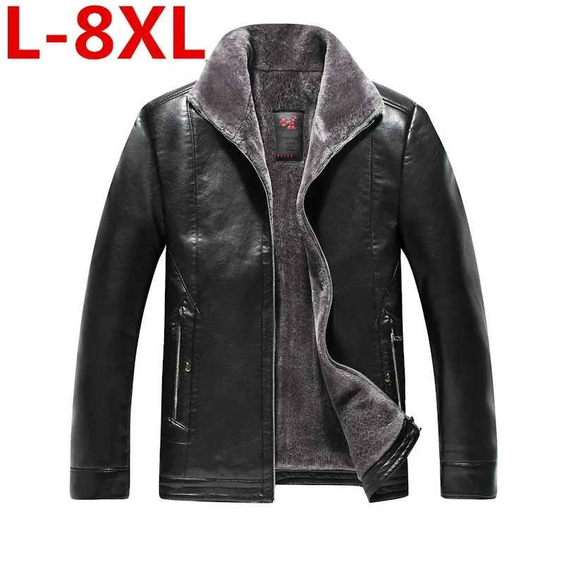 

Plus size 8XL 7XL Genuine Jacket For Men Faux Fur Coat Men's Brand Wool Jacket Male Natural Leather Jacket Men Casual Overcoat