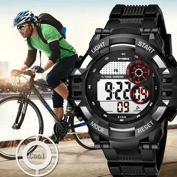 

SYNOKE Sports Watches Men Climbing Running Digital Wristwatches Big Dial Military Alarm Shock Resistant Waterproof Watch Gift #a