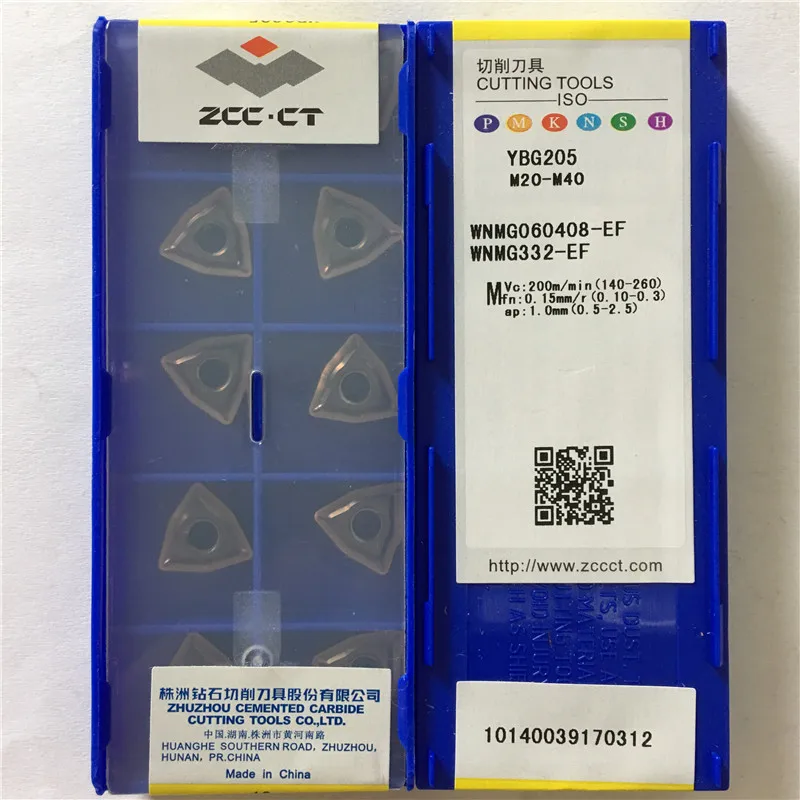 

WNMG060408-EF YBG205 Original ZCC carbide insert 10pcs/lot free shipping