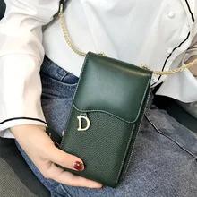 CICICUFF Genuine Leather Women Mobile Phone Bags Fashion Small Purse Female Chain Buckle Mini Shoulder Messenger Bag for IPhone